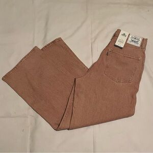 Levi Strauss & CO. Women’s Denim Soft Pink High Rise Wide Straight Leg Size 30.